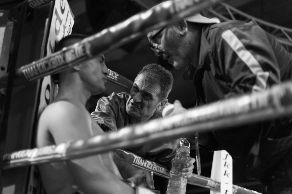 Photoessay: Boxing in Kaiserslautern 12 c duayne pearson blog photoessay boxing in kaiserslautern jovial jovanovic angry trainer monochrome